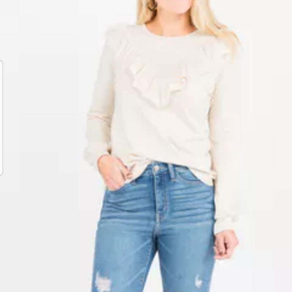 NWT AGNES & DORA RUFFLE TOP XXL